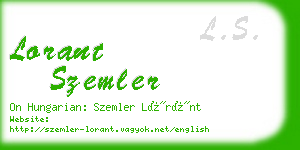 lorant szemler business card